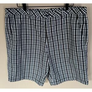 Ashworth Blue Plaid Mens Golf Shorts Waist 40